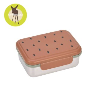 Lunchbox ze stali nierdzewnej Happy Prints karmelowy | Lassig