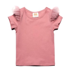 T-Shirt ANGEL jasny brudny róż KRÓTKI rękaw