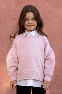 Bluza RÓŻOWA z bufiastymi rękawami