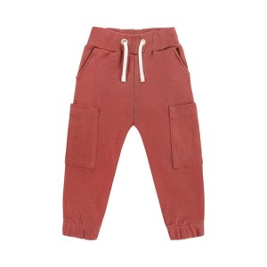 Spodnie Cargo BASIC - BROWN / RIB CARGO PANTS
