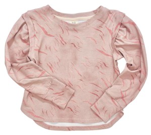 Bluzka 120-23 LONGSLEEVE GIRL - CONNECTION PRINT / PINK - GOTS