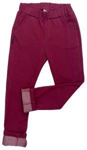 Spodnie 125-23 SLIM JEANS / BURGUNDY - 100% CO