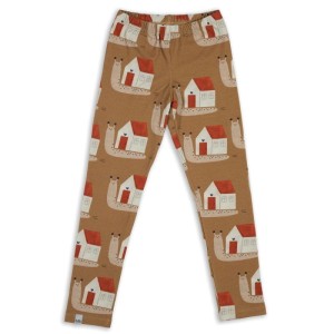 Legginsy SNAILS ON CARAMEL LEGGINGS
