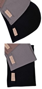 Czapka + Komin BLACK gładki