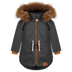Kurtka Zimowa Softshell DUSTY BLACK zgaszona czerń