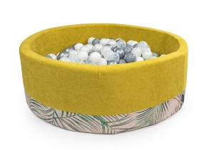 Basen okrągły MIODOWY+PALMY koło śr. 90 cm wys. 30 cm + 200 piłek
