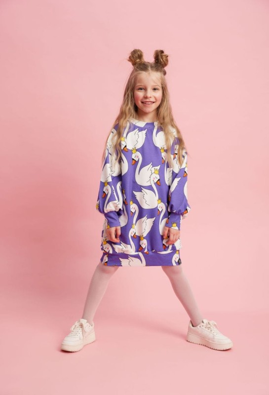kukukid-sklep-ubrania-sweatshirt dress violet swans-polkabubu-62.jpg