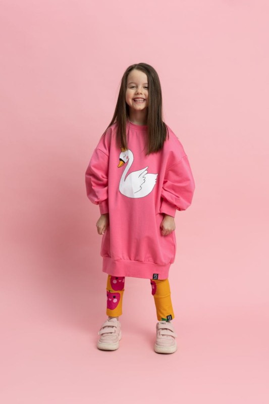 kukukid-sklep-ubrania-sweatshirt dress pink swan-polkabubu-59.jpg