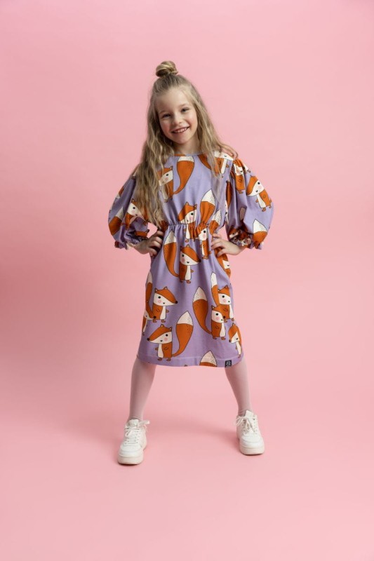 kukukid-sklep-ubrania-puffed sleeves dress violet foxes-polkabubu-54.jpg