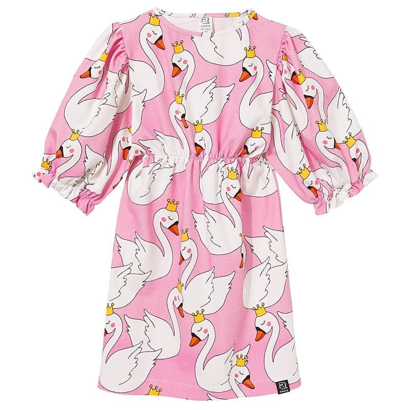 kukukid-sklep-puffed sleeves dress pink swans-polkabubu-42.jpg