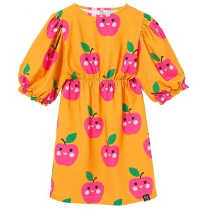 Sukienka Puffed Sleeves Dress ORANGE APPLES