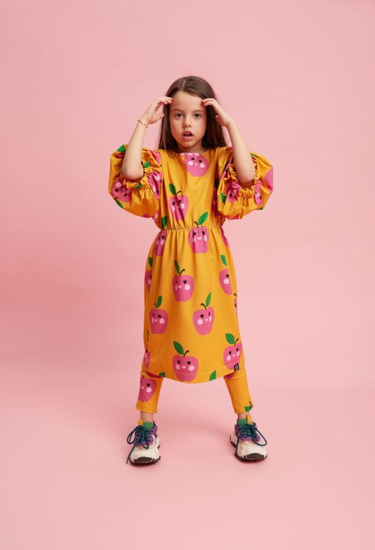 kukukid-sklep-ubrania-puffed sleeves dress orange apples-polkabubu-51.jpg