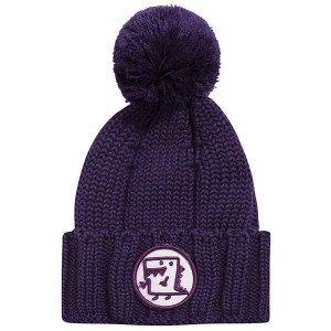 Czapka z pomponem Merino Hat VIOLET