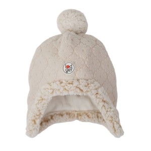 Lodger Dwuwarstwowa zimowa czapeczka z polaru jasnobeżowa Fleece Birch