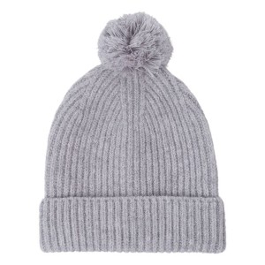 Lodger Czapeczka z wełny merino 100% szara Drizzle