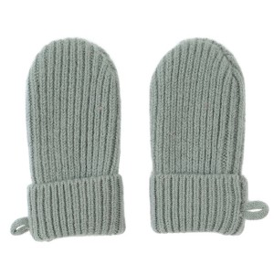 Lodger Rękawiczki niemowlęce z wełny merino 100% miętowe Silk
