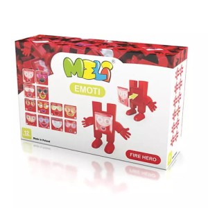 MELI 3 lata+ Klocki Meli EMOTI zestaw klocków 12 szt. Fire Hero 50203