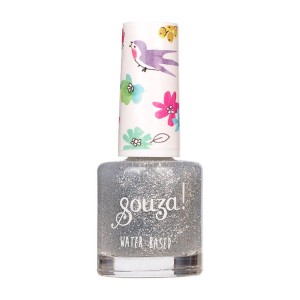 Lakier do paznokci dla dzieci transparentny z brokatem Silver glitter | Souza! 106995