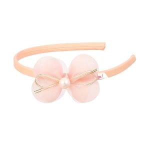 Opaska z kwiatem i perłą jasnoróżowa Lotus | Souza! 106938