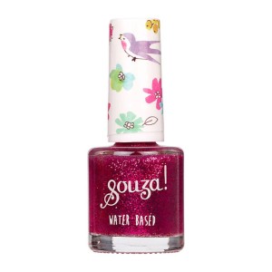 Lakier do paznokci dla dzieci transparentny z brokatem Pink glitter | Souza! 106997