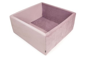 Basen kwadratowy PUDROWY RÓŻ VELVET kwadrat 90x90 cm wys. 40 cm BEZ PIŁEK