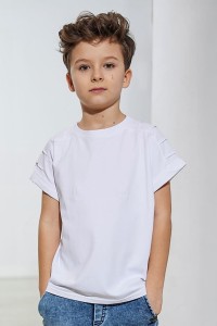 T-Shirt BIAŁY z zakładkami