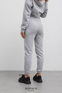 Spodnie basic Bopoco SZARE z gumką -50%