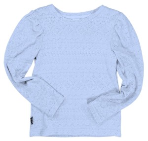 Longsleeve 020B-24 GIRL'S OPENWORK BLOUSE / BLUE