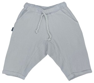 Szorty 090-24 MUSLIN SHORTS / LIGHT GRAY - GOTS