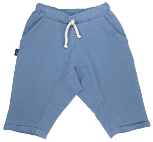 Szorty 092-24 MUSLIN SHORTS / BLUE - GOTS