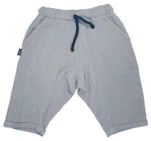 Szorty 093-24 MUSLIN SHORTS / DARK  GRAY - GOTS
