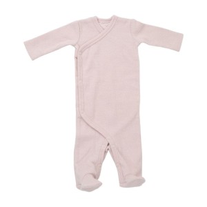 Rampers kopertowy Jumper Nomad Rib Basic TAN różowy prążek