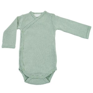 Body kopertowe z długim rękawem PEPPERMINT zielone Romper Ciumbelle LS