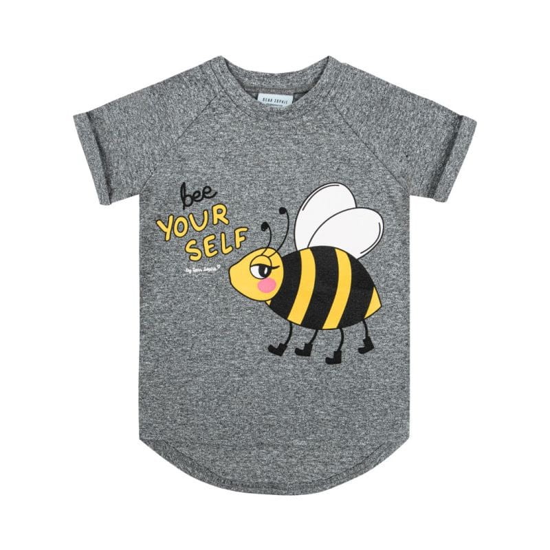 dear-sophie-BEE MELANGE GREY T-SHIRT-polkabubu.jpg