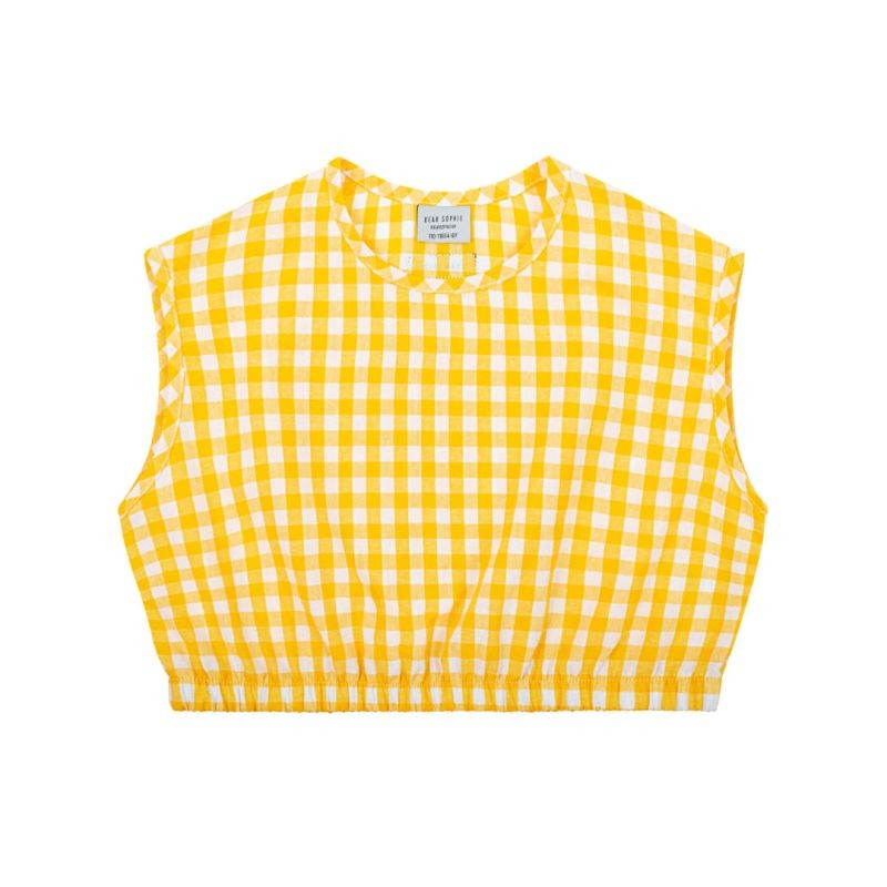 dear-sophie-CHECKER YELLOW CROP TOP -polkabubu.jpg