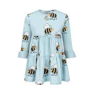 Sukienka fale PSZCZÓŁKA NIEBIESKA - BEE BLUE / SPINNING DRESS