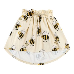 Spódnica z przedłużanym tyłem PSZCZÓŁKA JASNA - BEE LIGHT / MIDI SKIRT