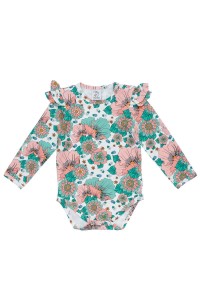 Body z falbankami RETRO FLOWERS długie