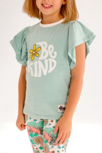Koszulka z falbankami Hermi Shirt BLUE SURF