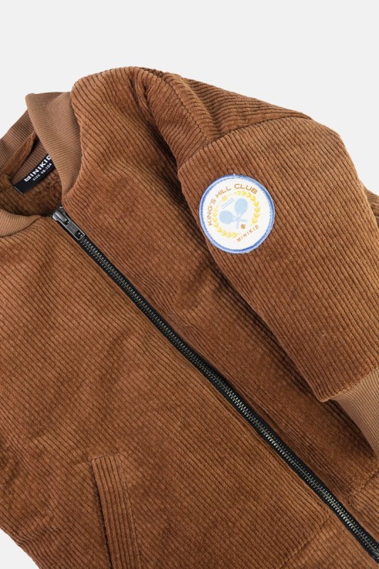 minikid-sklep-BROWN TEERRY BOMBER JACKET DETAL-polkabubu.jpg