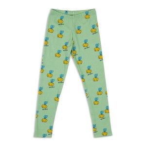 Legginsy prążek RIBBED LEGGINGS GREEN BEE