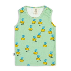 Top prążek RIBBED TANK TOP GREEN BEE