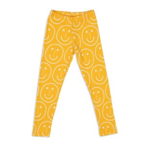 Legginsy prążek RIBBED LEGGINGS ORANGE SMILEY