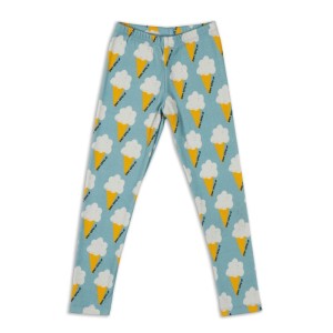 Legginsy prążek RIBBED LEGGINGS ICE BLUE CREAM