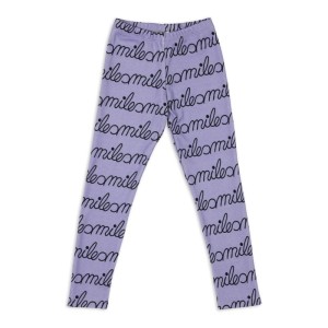 Legginsy prążek RIBBED LEGGINGS LILAC SMILE