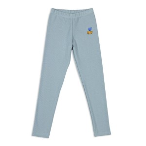 Legginsy prążek RIBBED LEGGINGS LIGHT BLUE BEE