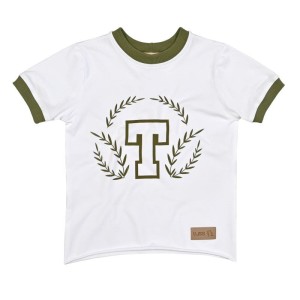 T-Shirt white/olive T