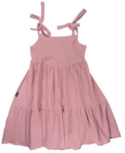 Sukienka 006-24 SUMMER MUSLIN DRESS / LIGHT PINK - GOTS