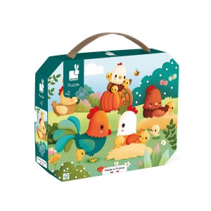 Puzzle w walizce Witajcie na farmie 20 el. 2 lata+ Janod J03320