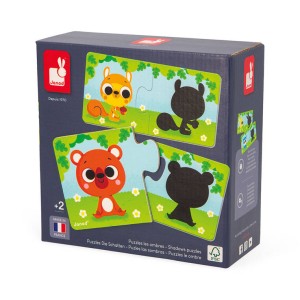 Pierwsze puzzle do pary Zwierzęta i ich cienie 24 el. 2 lata+ Janod J02701